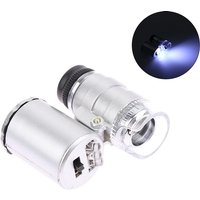 60X Illuminated Microscope Portable Handheld Jeweler Magnifier With LED Light Mini Pocket Magnifying Glass For Home And Office