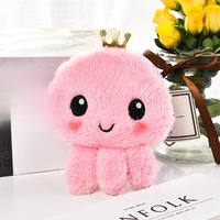 Plush Octopus Shape Cash Wallet Cute Smooth Zipper Women Coin Purse Mini Cute Zipper Girls Coin Wallet USB Cable Bag Key Wallets