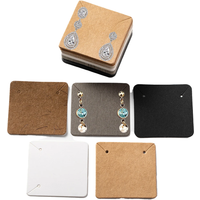 50pcs 5x5cm Earring Display Cards For Ear Stud Necklace Jewelry Selling Exhibitors Small Business Packaging Supplies Material