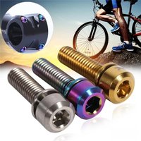 AliExpress NONE 6Pcs/Set M5*18mm Bicycle Handlebar Screws Titanium-plated Colorful Stainless Steel Screws Stem Riser Screw Bolts