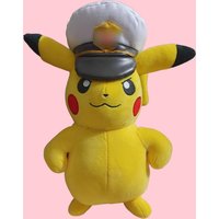 Original Pokemon Captain Pikachu Plush toy Soft Stuffed Animals doll Children's Birthday Gifts