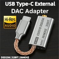 USB DAC Headphone Amplifier ES9318 DSD256 Type C to 3.5mm Audio Adapter 32Bit 384kHz for Android Phone Laptop PC Earphones
