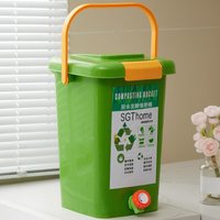 Indoor Compost Bin Portable with Lid Fermentation Tank Composting Container Compost Bucket for Farm Kitchen Yard Outdoor Orchard