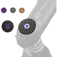 AliExpress TOSEEK MTB Road Bicycle Headset Carbon Top Cap Carbon Stem Cap Titanium Screws 28.6mm 1 1/8