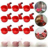 5/10/20Pcs Automatic Chicken Water Feeder Chicken Feeder Plastic Chicken Drinker Red Drinking Bowl for Chicken Duck Poultry Farm