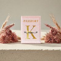 Custom Name Passport Cover, No-Closure Unlined Holder, Stylish Protector for Personal & Business