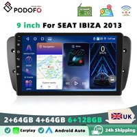 Podofo Android Car Radio For Seat Ibiza 6j 2009-2013 Carplay Android Auto Multimedia Navigation GPS Audio Stereo Video 2 Din BT
