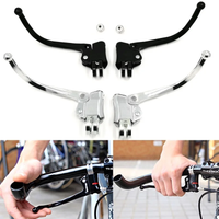 AliExpress NONE Bicycle Brake Lever DC139 Road Handlebar Bent Bar Brake Lever Black/Silver City Retro Bicycle Fixed Gear Bike Brake Handle Part