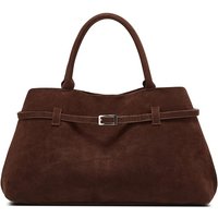 Buckle Decorative Design Solid Faux Suede Handbag Large Capacity Hasp Casual Tote Hot Sale Bags for Women Bolsas Femininas