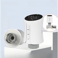 Tuya WiFi Zigbee Thermostatic Radiator Actuator Smart TRV Valve Programmable Temperature Controller Voice Alexa Google Home