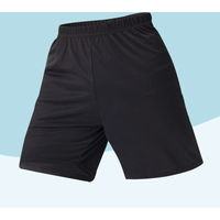 Men's black classic quick-drying athlete shorts fitness and leisure sports running pants riding men's elastic waist shorts
