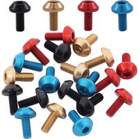 AliExpress NONE 4 Pcs Bicycle Water Bottle Cage Bolt Cycling Accessories Kettle Holder Aluminum M5 Screw Handle Bikes Part for MTB Road Bike