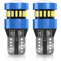 2PCS T10 W5W LED Bulbs Red Canbus 194 168 LED Clearance Yellow Light Car Interior Reading Door Trunk License Plate Lamp 6500K
