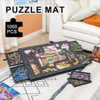 Jigsaw Puzzle Mat 1000 Pieces Puzzle Roll Up Mat Portable Felt Puzzle Saver Board for Adults Kids DIY Travel Games Accessories