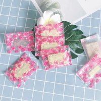100PCS Cherry Blossom Bag Newly Transparent Machine Seal Cake Cookie Bags DIY Nougat Biscuit Snowflake Packaging Bag Home Party