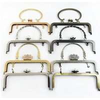 1/2/5Pcs 20cm Embossed Metal Handles for Bags Women Handbag Purse Frame Closure Kiss Clasp DIY Sewing Brackets Bag Accessories