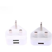 Universal UK Plug 3 Pin Wall Charger Adapter With 1/2 USB Ports Charging For Iphone 11 For Huawei Charging Charger