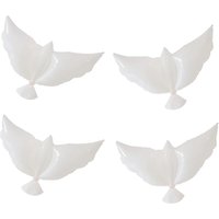 4pcs 41.34 inch White Peace Dove Foil Mylar Balloons Wedding Anniversary Graduation Ball Memorial Party Decoration Balloons
