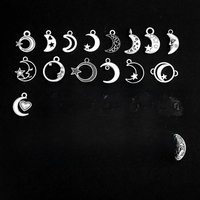 30pcs 27 Style Vintage Moon Star Charms Pendants For DIY Bracelets Necklace Earring Jewelry Making Findings Handmade Crafts