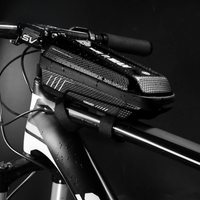 AliExpress WILD MAN E5 Bicycle Bag, Large Capacity Hard Shell, MTB Road Bike Bag, Waterproof Top Tube, Carbon PU, Cycling Accessories