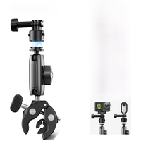 AliExpress TELESIN Cycling Motorcycle Clip Quick Release Magic Arm 360° Aluminum Alloy Super Clamp For Camera GoPro Action Camera