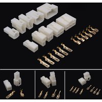 AliExpress NONE 1/5Set 6.3mm 1/2/3/4/6/8/12P/14 pin Automotive 6.3 Electrical wire Connector Male Female cable terminal plug Kits ebike car
