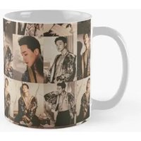 Jimin Collage Classic Mug Coffee Printed Drinkware Photo Picture Gifts Tea Image Design Cup Handle Round Simple