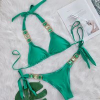 2025 Women's Rhinestone String Bikini Sexy Female Beach Vacation 2 Piece Swimsuit