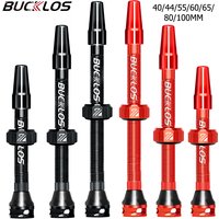 BUCKLOS Road Bike Valves 40/44/55/60/65/80/100mm Bicycle Tubeless Valve Gravel Bike Presta Tubeless Valve MTB Bicycle Valves