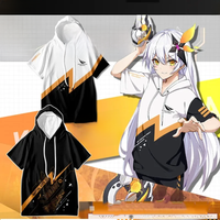 Anime Honkai Impact 3rd 3D Print Oversized T Shirt Summer Short Sleeve Hooded T-shirt Funny Tshirt Harajuku Tops Cosplay Costume