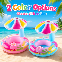 Mushroom shaped Swimming ring with shading Inflatable Pool Tubes Pool Floats for kids