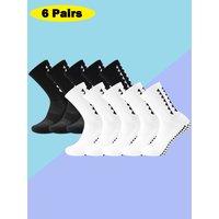 AliExpress NONE 6 Pairs men women football grip socks towel bottom sport socks rugby soccer cycling running Exercise athletic socks