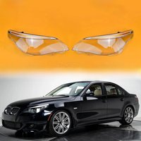 Fit For BMW E60 E61 525I 530I 545I 550I 2008-2010 Car Headlamp Shade Headlight Lens Shell Transparent Cover Lampshade With Hole