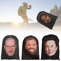 AliExpress NONE 3D Seamless Magic Funny Celebrity Face Mask unisex Bandana Tube Neckchief gaiter Warmer Face Cover Head Scarf Headband Headwear