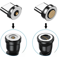7Pin 3A USB-A Type C Magnetic Plug Tips Fast Charging Cable Adapter For Samsung Magnet Charger 360° Degree Rotation Connector