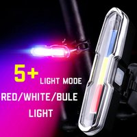 Waterproof USB Rechargeable LED Bicycle Taillight with Red/Blue/White Flash Modes for Bicycles And Mountain Bike Safety