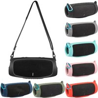 New Bluetooth Speaker Case Soft Silicone Cover Skin With Strap Carabiner for JBL Charge 5 Wireless Bluetooth Speaker Bag