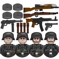 Kids Toys WW2 Military Army Building Blocks Soviet Germany Soldiers Mini Action Figures Model Set Toys For Kids Christmas Gifts