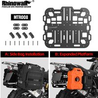 Rhinowalk Motorcycle Side Rack Fuel Bottle Holder Extension Platform Universal MOLLE System Modification Accessories Storage