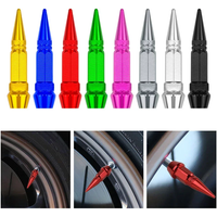 AliExpress NONE Car Universal NEW 4pcs Bullet Head Screws Valve Caps Personalized Modifications Pointed Valve Tips Bicycle and Motorcycle Tires