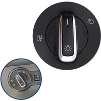 5ND941431A Chrome Car Headlight Switch Fog Lamp Light For VW Golf 5 6 Passat B6 Amarok ALHAMBRA Control Key Button Knob 10Pins