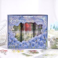6 rolls/box of PET notebook tape, creative floral patterns, for notebook decoration and scrapbook making, a gift for friends