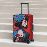 Anime Girl Suitcase Cover Japan Yakuza Practical Travel Protection Luggage Case Vacation