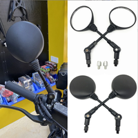 AliExpress JPMotor Accessories Motorcycle Black Universal 10mm Side Mirror Rearview Mirror For Honda Street Bike Scooter E-bike Round Mirror
