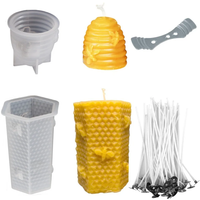 3D Honeycomb Shape Silicone Candle Molds Bee Beehive Forms Mould for Candle Making Soap Wax Hives Mold Diy Gift Supplies Tool