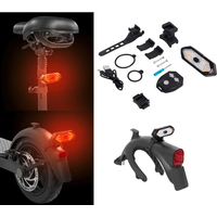 For Ninebot MAX G30 G30D/E/LP/G2 E-Scooter Rear Mudguard Waterproof Wireless LED Rechargeable Turn Signal Light Warning Parts