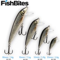 Fishbites 2026 New Small Hard Minnow Artificial Fishing Lure 35-90mm 3-14g Wobbler Swimbait for Bass Trout Pike Perch Pesca