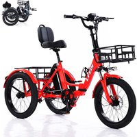 AliExpress All Terrain Adult Folding Electric Mountain Bike Cargo 3 Wheel 350W 48V Elderly Electric Tricycle Electric Trike Bicycle For Men