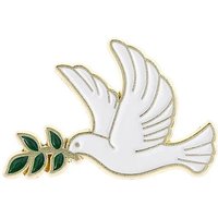 Cartoon Peace dove brooch White bird animal alloy badge Bag Accessories Clothing pins wholesale gift to friends