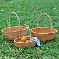 Aufbewahrung skorb Kleinigkeiten Veranstalter tragbare Outdoor-Picknick korb Aufbewahrung behälter atmungsaktive rustikale Blumen korb für Hochzeits schrank